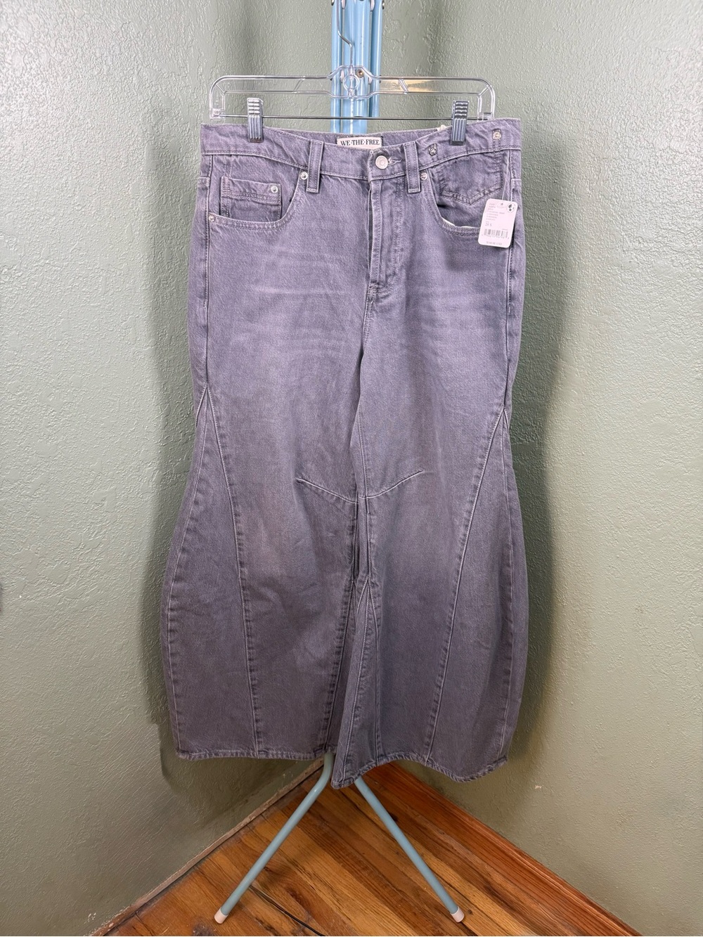We The Free Grey Wide-Leg Flare Jeans - Picture 11 of 11